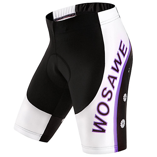 

WOSAWE Women's Cycling Padded Shorts Bike Shorts Padded Shorts / Chamois Pants Windproof Breathable 3D Pad Sports Polyester Silicon White / Black Mountain Bike MTB Road Bike Cycling Clothing Apparel