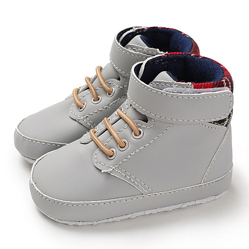 

Boys' First Walkers PU Boots Infants(0-9m) / Toddler(9m-4ys) White / Black / Light Grey Fall / Winter