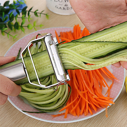 

Peeler Stainless Steel Double Layer Multifunction Vegetables and Fruit Grater Home Kitchen Tool 1PC
