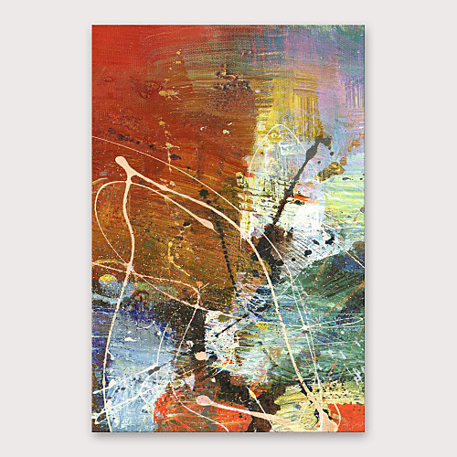 

Oil Painting Hand Painted Vertical Abstract Modern Stretched Canvas