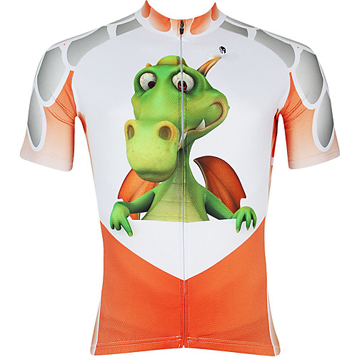 

ILPALADINO Men's Short Sleeve Cycling Jersey Purple Red Blue Dinosaur Bike Jersey Top Mountain Bike MTB Road Bike Cycling Breathable Quick Dry Sports Clothing Apparel