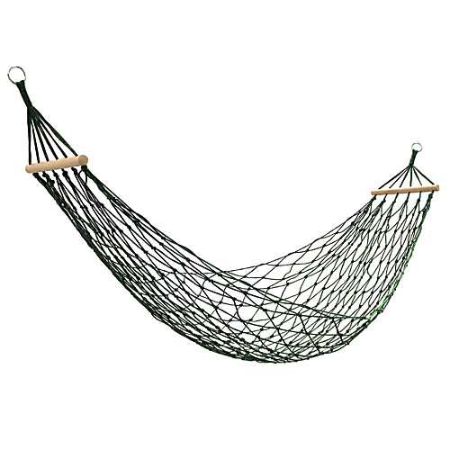 

Camping Hammock Outdoor Breathability Nylon Fiber with Carabiners and Tree Straps for 1 person Hiking Travel Army Green 210100 cm
