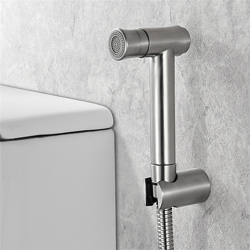 

Stainless Steel Toilet Handheld Bidet Set Sprayer Self-Cleaning Shower Head Toilet Bowl Cleaning Supplies Bathroom Cleaning Accessories