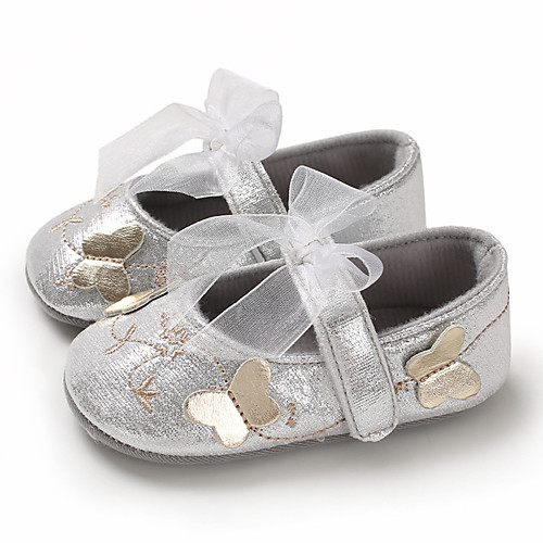 

Girls' First Walkers PU Flats Infants(0-9m) / Toddler(9m-4ys) Peach / Gold / Silver Spring / Summer / Rubber