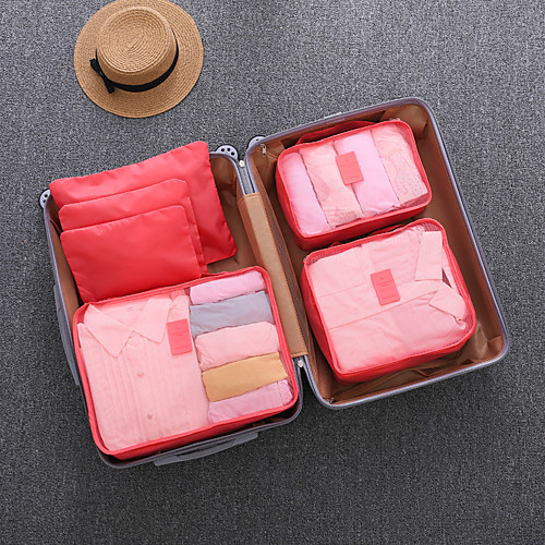 

Six-piece Suit Travel Bag Travel Luggage Organizer / Packing Organizer Packing Cubes Multifunctional Breathable Dust Proof Compact Everyday Use Traveling Travel Nylon Gift For Unisex 47355 cm