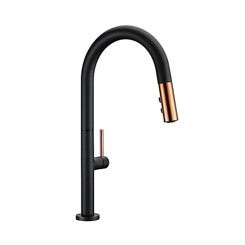 

Kitchen faucet - Single Handle One Hole Painted Finishes Pull-out / ­Pull-down / Tall / ­High Arc Free Standing Contemporary Kitchen Taps