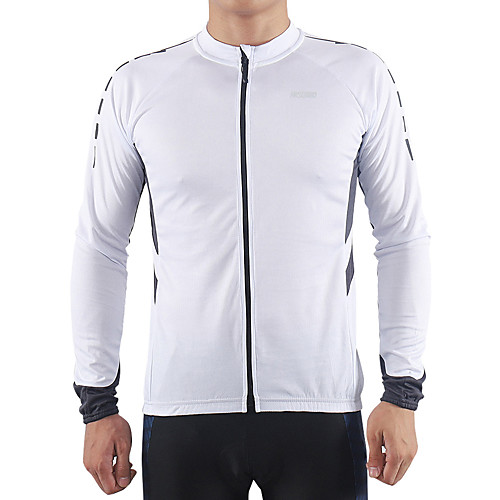 

Arsuxeo Men's Long Sleeve Cycling Jersey Winter Polyester Dark Grey Yellow Grey Bike Jersey Top Mountain Bike MTB Road Bike Cycling Thermal / Warm Breathable Quick Dry Sports Clothing Apparel