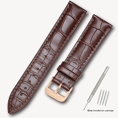 

Genuine Leather / Leather / Calf Hair Watch Band Strap for Black / Brown 17cm / 6.69 Inches / 18cm / 7 Inches / 19cm / 7.48 Inches 1.4cm / 0.55 Inches / 1.6cm / 0.6 Inches / 1.8cm / 0.7 Inches