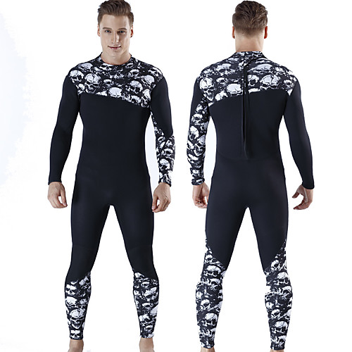

MYLEDI Men's Full Wetsuit 3mm SCR Neoprene Diving Suit Anatomic Design Long Sleeve Back Zip - Swimming Water Sports Solid Colored Autumn / Fall Winter Spring / Stretchy