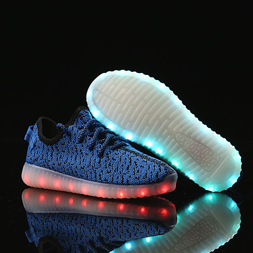 

Men's Sneakers Light Up Shoes LED Casual Daily Party & Evening Running Shoes Walking Shoes Rubber Tissage Volant Breathable Booties / Ankle Boots Black / White Black Fuchsia Spring & Summer