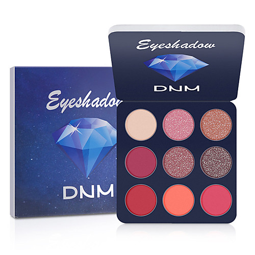 

DNM 9 Colors Eye Shadow Glitter Eye Makeup Shimmer Bling Diamond Metallic Matte Shimmering Eyeshadow Palette Cosmetic.