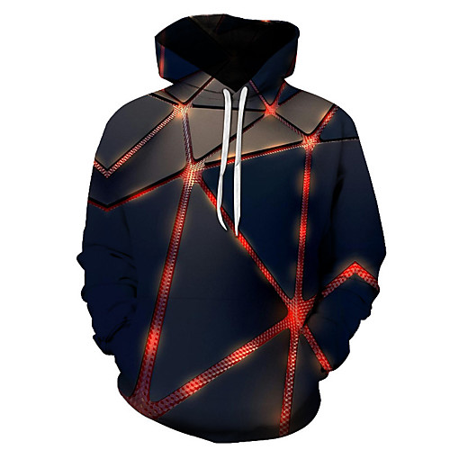 

Men's Hoodie 3D Hooded Basic Hoodies Sweatshirts Rainbow