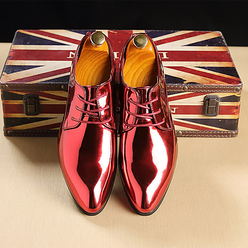 

Men's Formal Shoes Patent Leather Spring & Summer / Fall & Winter Business / British Oxfords Gold / Red / Blue / Party & Evening / Party & Evening