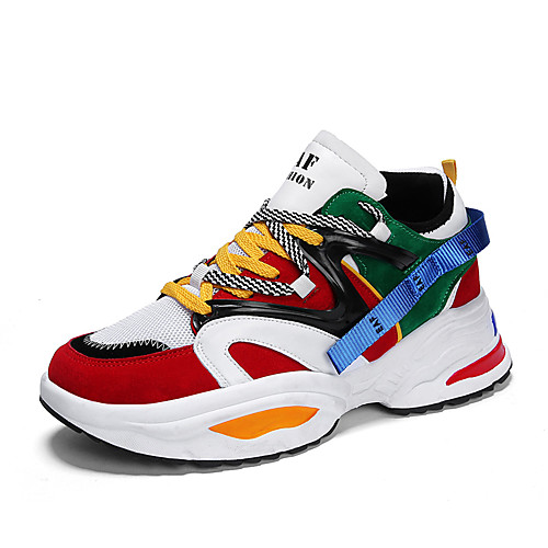 

Men's Chunky Sneakers Mesh Summer Sporty / Casual Athletic Shoes Running Shoes / Walking Shoes Breathable Black / Rainbow / Gray