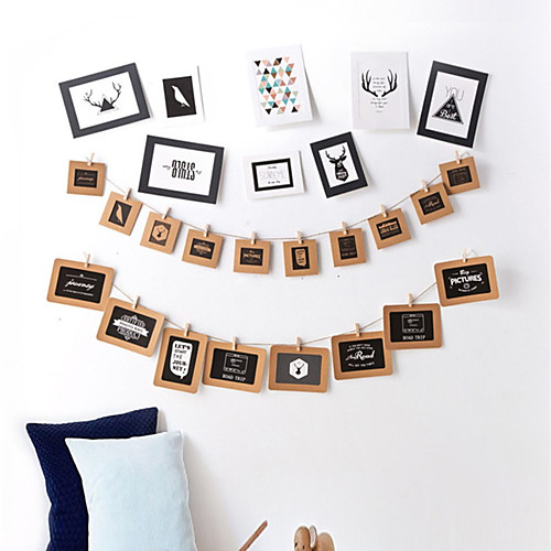 

Modern Style Wood Specification Picture Frames Wall Decorations, 9pcs Picture Frames