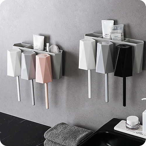 

Nordic Style Minimalist Toothbrush Shelf Bathroom Storage Rack Wall-mounted Toothbrush Holder