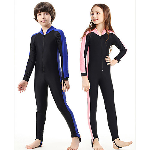 

SBART Boys' Girls' Rash Guard Dive Skin Suit 1mm Diving Suit SPF50 UV Sun Protection Quick Dry Full Body Front Zip - Swimming Diving Patchwork Spring Summer Fall / Winter / Kid's