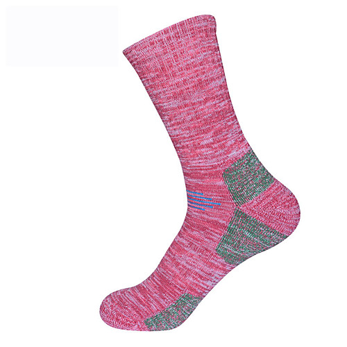 

Men's Women's Athletic Sports Socks Hiking Socks Ski Socks 1 Pair Winter Outdoor Quick Dry Reduces Chafing Socks Long Socks Patchwork Chinlon Cotton Violet Red Navy Blue for