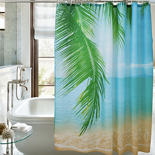 

Bathroom Shower Curtains Casual Polyester Waterproof