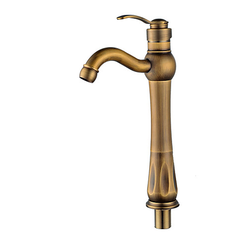 

Bathroom Sink Faucet - Waterfall Antique Copper Centerset Single Handle One HoleBath Taps