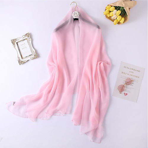 

Sleeveless Shawls / Scarves Imitation Silk Wedding / Party / Evening Women's Wrap / Women's Scarves With Solid