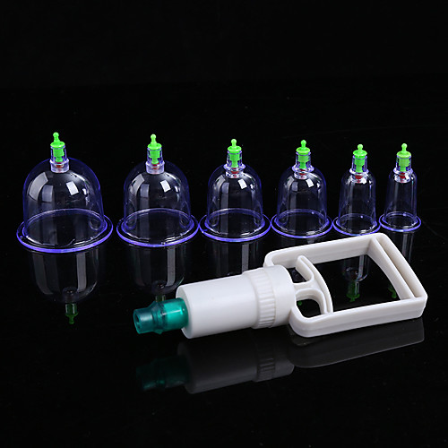 

Healthy 6Cups Medical Vacuum Cans Cupping Cup Cellulite Suction Cup Therapy Massage Anti-cellulite Massager