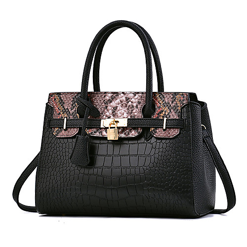 

Women's Tassel / Zipper PU Tote Snakeskin White / Red / Yellow / Fall & Winter