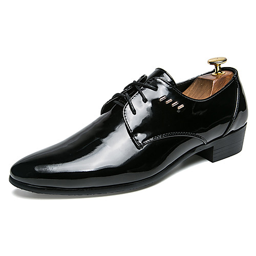 

Men's Spring / Summer Casual / British Wedding Party & Evening Loafers & Slip-Ons Walking Shoes Faux Leather Non-slipping Wear Proof Black