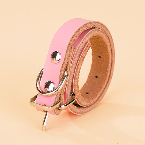 

Cat Dog Collar Adjustable / Retractable Rhinestone PU Leather Small Dog Red Blue Pink