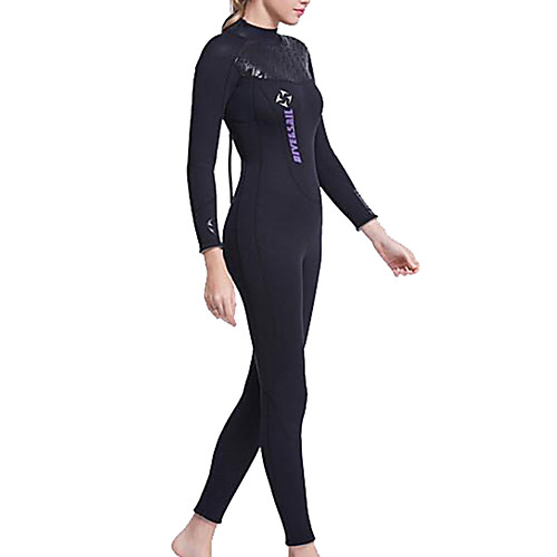 

Dive&Sail Women's Full Wetsuit 3mm Nylon SCR Neoprene Diving Suit Thermal Warm Waterproof UV Sun Protection Long Sleeve Back Zip - Swimming Diving Surfing Spring Summer Fall / Breathable / Quick Dry