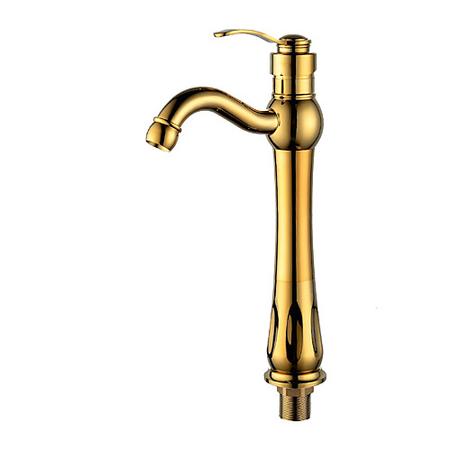 

Bathroom Sink Faucet - Waterfall Gold Centerset Single Handle One HoleBath Taps