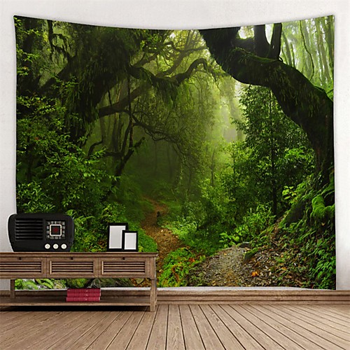 

Wall Tapestry Art Decor Blanket Curtain Picnic Tablecloth Hanging Home Bedroom Living Room Dorm Decoration Nature Landscape Forest Pathway