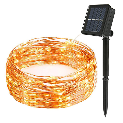 

LOENDE 10m String Lights 100 LEDs Warm White RGB White Waterproof Solar Party Solar Powered