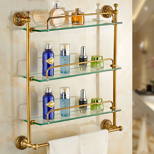 

Bathroom Shelf Creative Contemporary Brass 1pc - Bathroom Wall Mounted