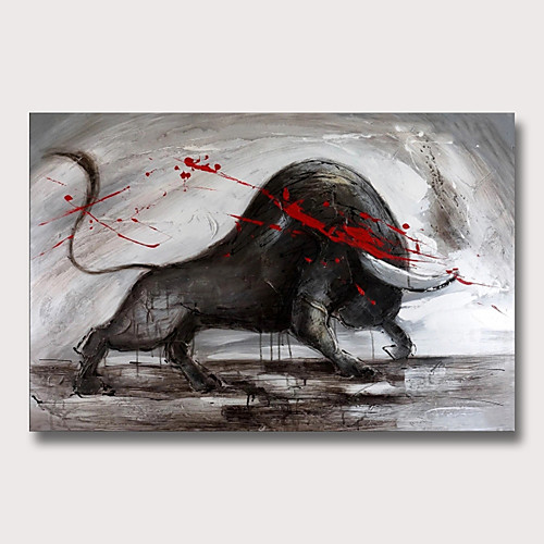 

Oil Painting Hand Painted Horizontal Abstract Animals Modern Rolled Canvas (No Frame)
