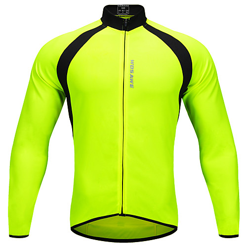 

WOSAWE Men's Women's Long Sleeve Cycling Jersey Winter Fleece Polyester Green Patchwork Bike Jersey Top Mountain Bike MTB Road Bike Cycling Sports Clothing Apparel / Stretchy / Advanced / Advanced