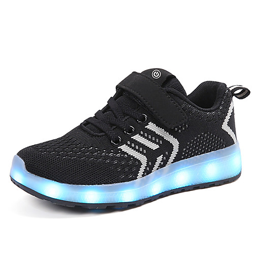

Boys' / Girls' LED / LED Shoes / USB Charging Knit / Faux Leather Sneakers LED Shoes Little Kids(4-7ys) / Big Kids(7years ) Walking Shoes LED / Luminous Black / Red / Pink Spring / Summer / Rubber