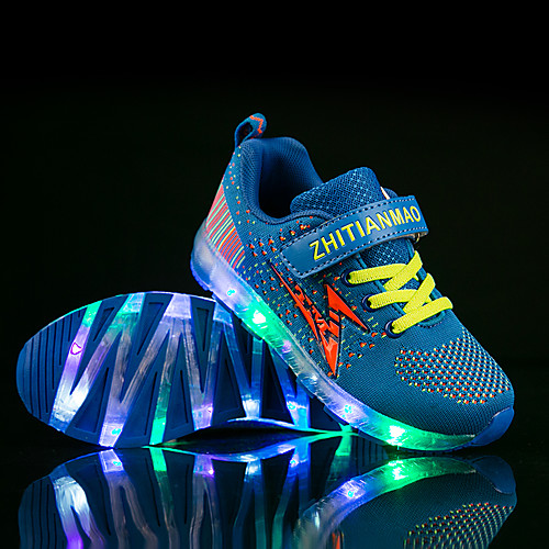 

Boys' / Girls' LED / LED Shoes / USB Charging Flyknit Sneakers LED Shoes Little Kids(4-7ys) / Big Kids(7years ) Walking Shoes LED / Luminous Purple / Blue / Black / Green Summer / Fall / Color Block