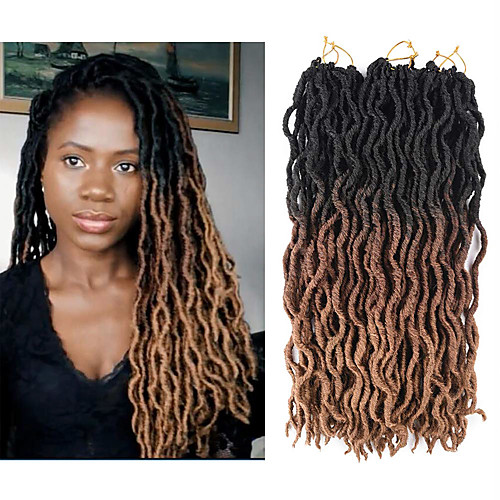

Braiding Hair Curly Dreadlocks / Faux Locs Crochet Hair Braids Synthetic Extentions Synthetic Hair 3 Pieces Hair Braids Natural Color 18 inch 18 Synthetic Dreadlock Extensions Dreads Locs Party