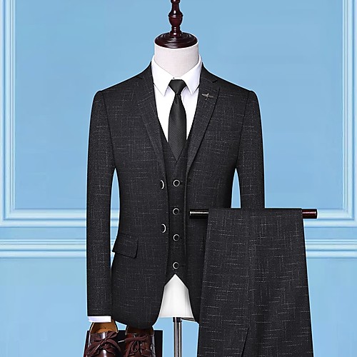 

Tuxedos Standard Fit Notch Single Breasted Two-buttons Polyester Checkered / Gingham