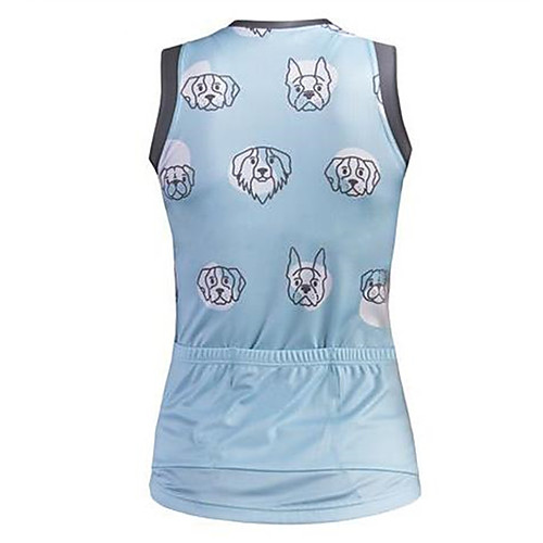 

Malciklo Women's Sleeveless Cycling Jersey Royal Blue Animal Cartoon Bike Jersey Top Road Bike Cycling Quick Dry Sweat-wicking Sports Clothing Apparel / Micro-elastic / Race Fit / Italian Ink