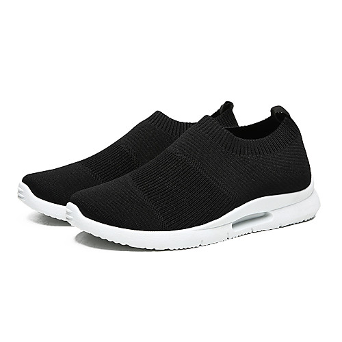 

Men's Summer Sporty / Casual Athletic Daily Trainers / Athletic Shoes Running Shoes / Walking Shoes Mesh Breathable White / Black