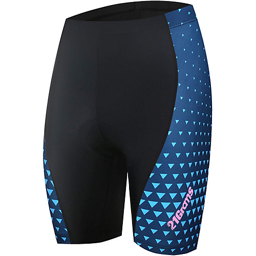 

21Grams Women's Cycling Padded Shorts Polyester Bike Pants Bottoms Breathable Quick Dry Sports Black / Blue Mountain Bike MTB Road Bike Cycling Clothing Apparel Bike Wear / Stretchy
