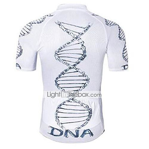 

21Grams Novelty Men's Short Sleeve Cycling Jersey - White Bike Jersey Top Breathable Quick Dry Moisture Wicking Sports Elastane Terylene Polyester Taffeta Mountain Bike MTB Road Bike Cycling Clothing