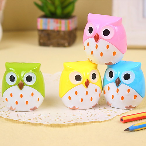 

1PC Kawaii Owl Pencil Sharpener Cutter Knife Stationery Student Double Control Cartoon Pencil Sharpener