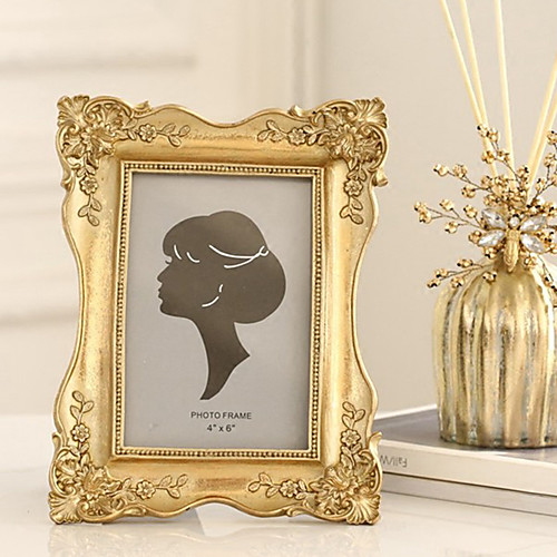 

1 Pc Photo Frame Elegant Carving Floral Pattern Decorative Photo Frame