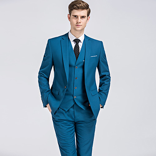 

Tuxedos Standard Fit Notch Single Breasted One-button Polyester Solid Colored