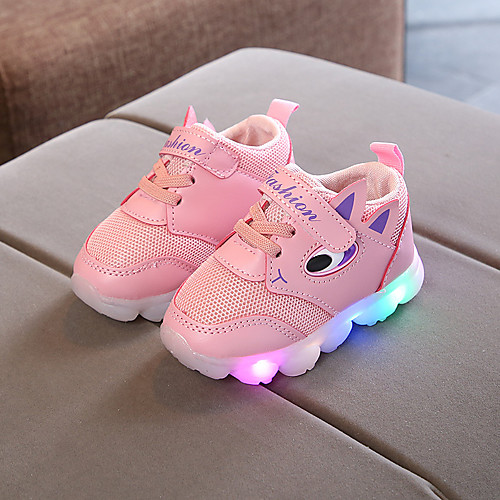 

Girls' LED / LED Shoes / USB Charging PU Sneakers LED Shoes Toddler(9m-4ys) / Big Kids(7years ) Walking Shoes LED / Luminous White / Purple / Red Spring / Summer / Rubber