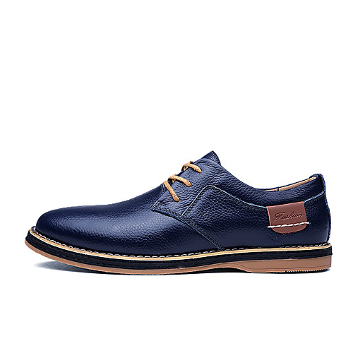 

Men's Nappa Leather Fall / Spring & Summer Business / Casual Oxfords Breathable Black / Brown / Blue / Wedding