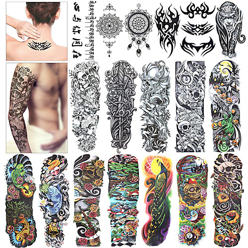 

18 pcs Temporary Tattoos Eco-friendly / Disposable Body / brachium / Back Card Paper